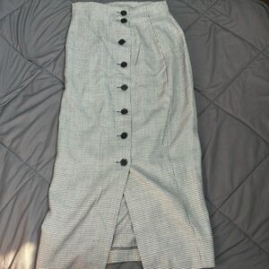 Long vintage buttoned skirt